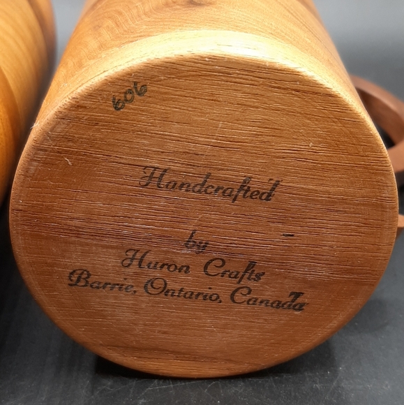Hardy Huron Crafts Hand Crafted Wooden Mugs Barrie Ontario Butternut Walnut Wood - Picture 9 of 10